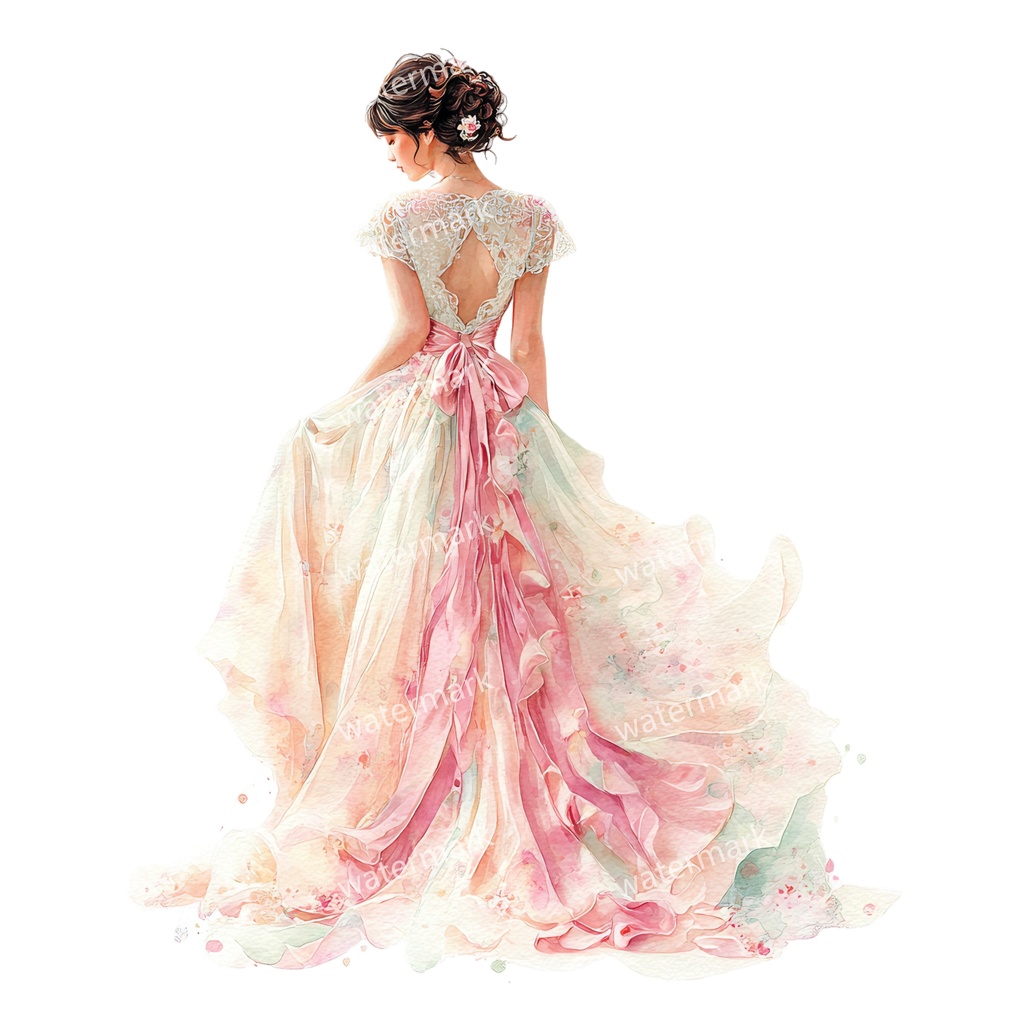 【商用利用可】エレガント女性(水彩レディイラスト)クリップアート28点セット|高解像度・透過PNG|上品・ファッション・コラージュ・ジャンクジャーナル素材|即ダウンロード