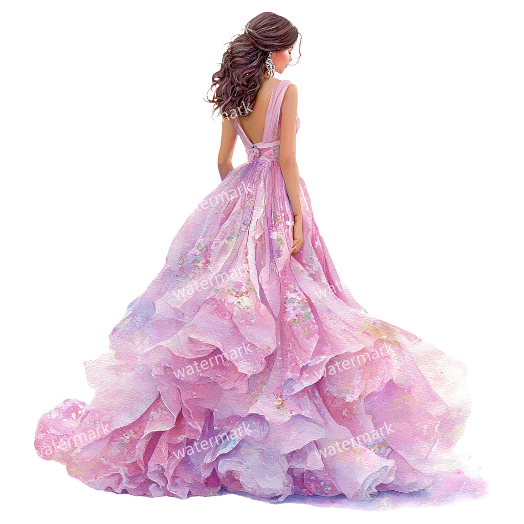 【商用利用可】エレガント女性(水彩レディイラスト)クリップアート28点セット|高解像度・透過PNG|上品・ファッション・コラージュ・ジャンクジャーナル素材|即ダウンロード