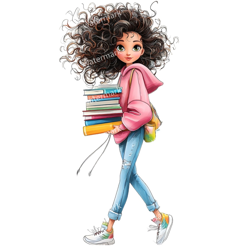 【商用利用可】女の子(水彩ガールイラスト)クリップアート15点セット|高解像度・透過PNG|かわいい人物・コラージュ・ジャンクジャーナル素材|即ダウンロード