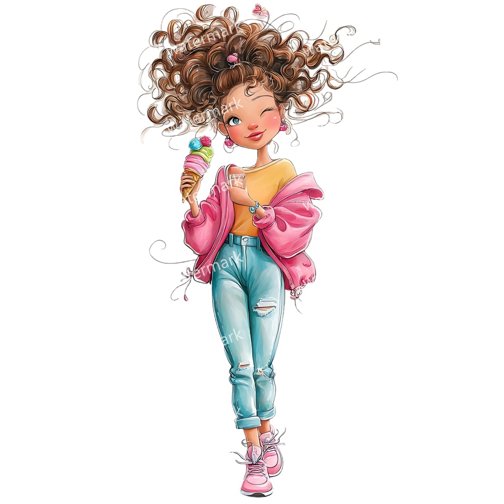 【商用利用可】女の子(水彩ガールイラスト)クリップアート15点セット|高解像度・透過PNG|かわいい人物・コラージュ・ジャンクジャーナル素材|即ダウンロード