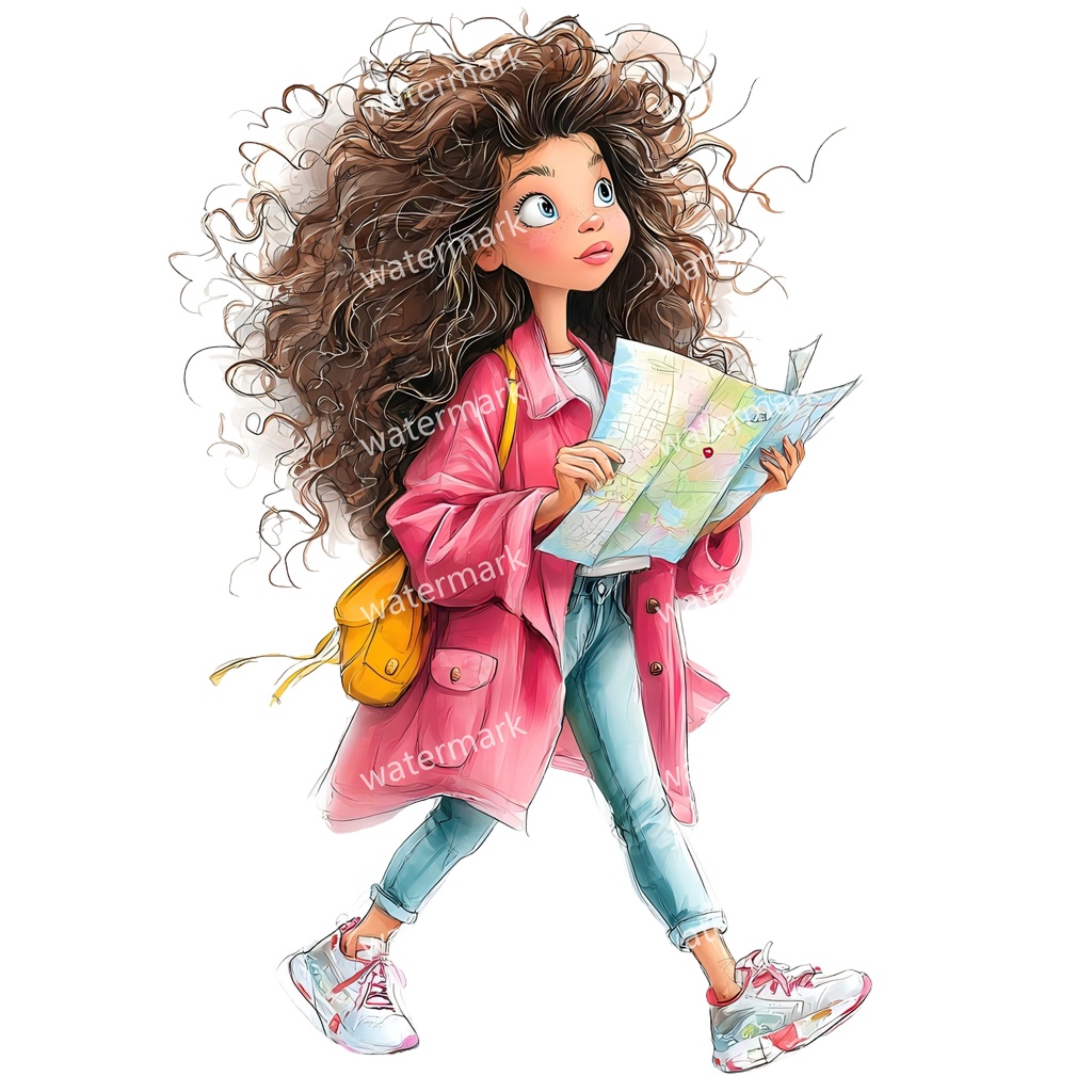 【商用利用可】女の子(水彩ガールイラスト)クリップアート15点セット|高解像度・透過PNG|かわいい人物・コラージュ・ジャンクジャーナル素材|即ダウンロード