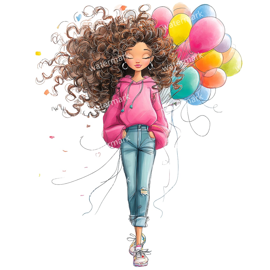 【商用利用可】女の子(水彩ガールイラスト)クリップアート15点セット|高解像度・透過PNG|かわいい人物・コラージュ・ジャンクジャーナル素材|即ダウンロード