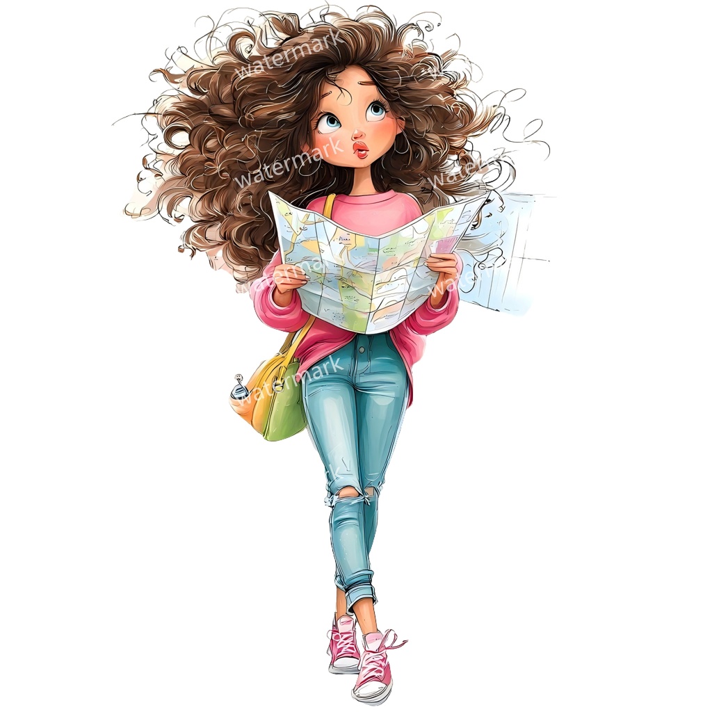 【商用利用可】女の子(水彩ガールイラスト)クリップアート15点セット|高解像度・透過PNG|かわいい人物・コラージュ・ジャンクジャーナル素材|即ダウンロード