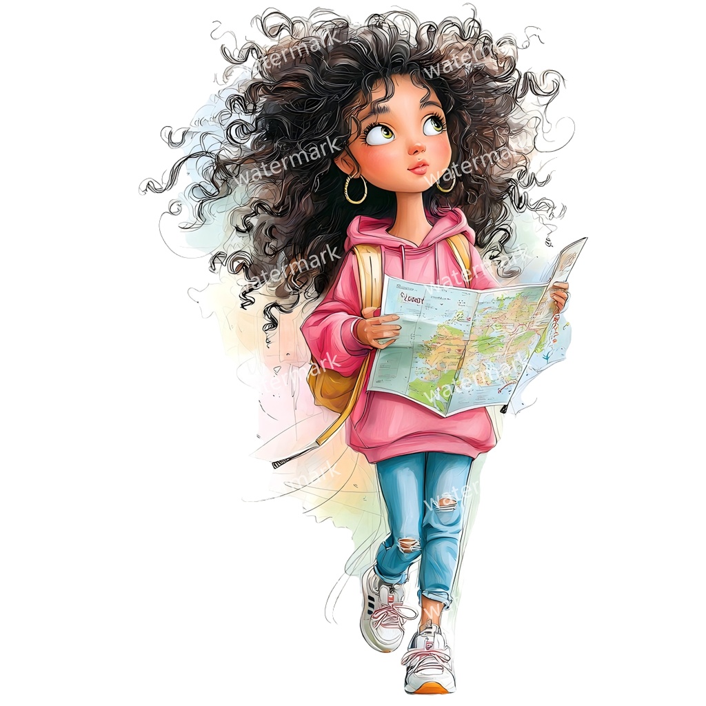 【商用利用可】女の子(水彩ガールイラスト)クリップアート15点セット|高解像度・透過PNG|かわいい人物・コラージュ・ジャンクジャーナル素材|即ダウンロード