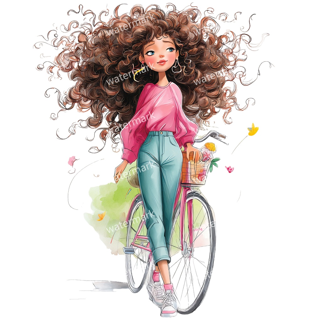 【商用利用可】女の子(水彩ガールイラスト)クリップアート15点セット|高解像度・透過PNG|かわいい人物・コラージュ・ジャンクジャーナル素材|即ダウンロード