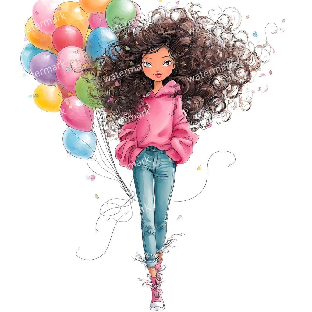 【商用利用可】女の子(水彩ガールイラスト)クリップアート15点セット|高解像度・透過PNG|かわいい人物・コラージュ・ジャンクジャーナル素材|即ダウンロード