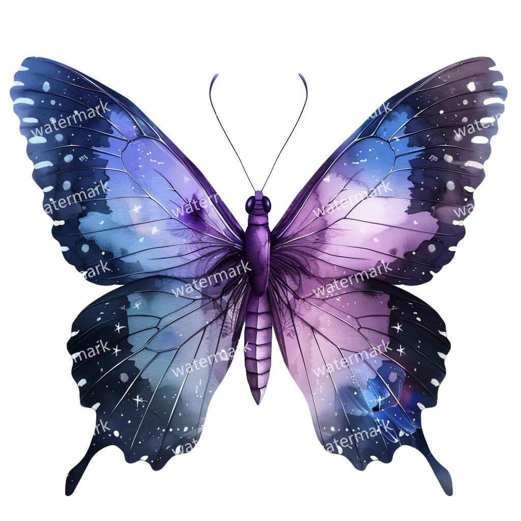 【商用利用可】蝶々(水彩バタフライ)クリップアート20点セット|高解像度・透過PNG|ナチュラル・幻想的素材|コラージュ・ジャンクジャーナル素材|即ダウンロード