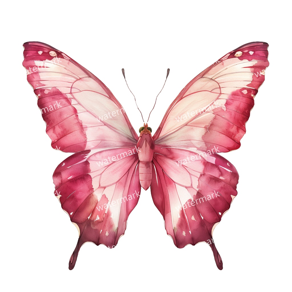 【商用利用可】蝶々(水彩バタフライ)クリップアート20点セット|高解像度・透過PNG|ナチュラル・幻想的素材|コラージュ・ジャンクジャーナル素材|即ダウンロード