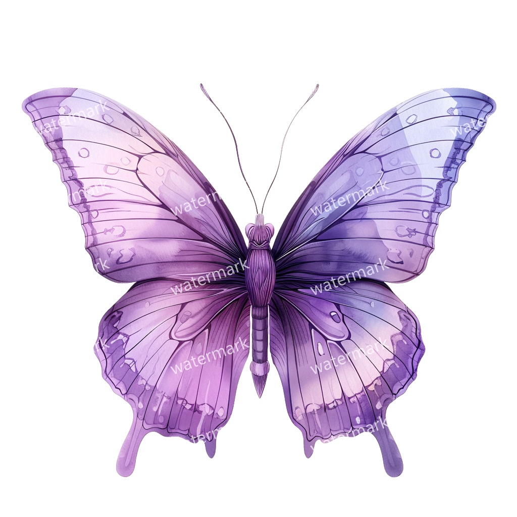 【商用利用可】蝶々(水彩バタフライ)クリップアート20点セット|高解像度・透過PNG|ナチュラル・幻想的素材|コラージュ・ジャンクジャーナル素材|即ダウンロード