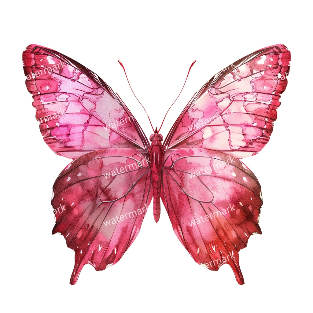 【商用利用可】蝶々(水彩バタフライ)クリップアート20点セット|高解像度・透過PNG|ナチュラル・幻想的素材|コラージュ・ジャンクジャーナル素材|即ダウンロード