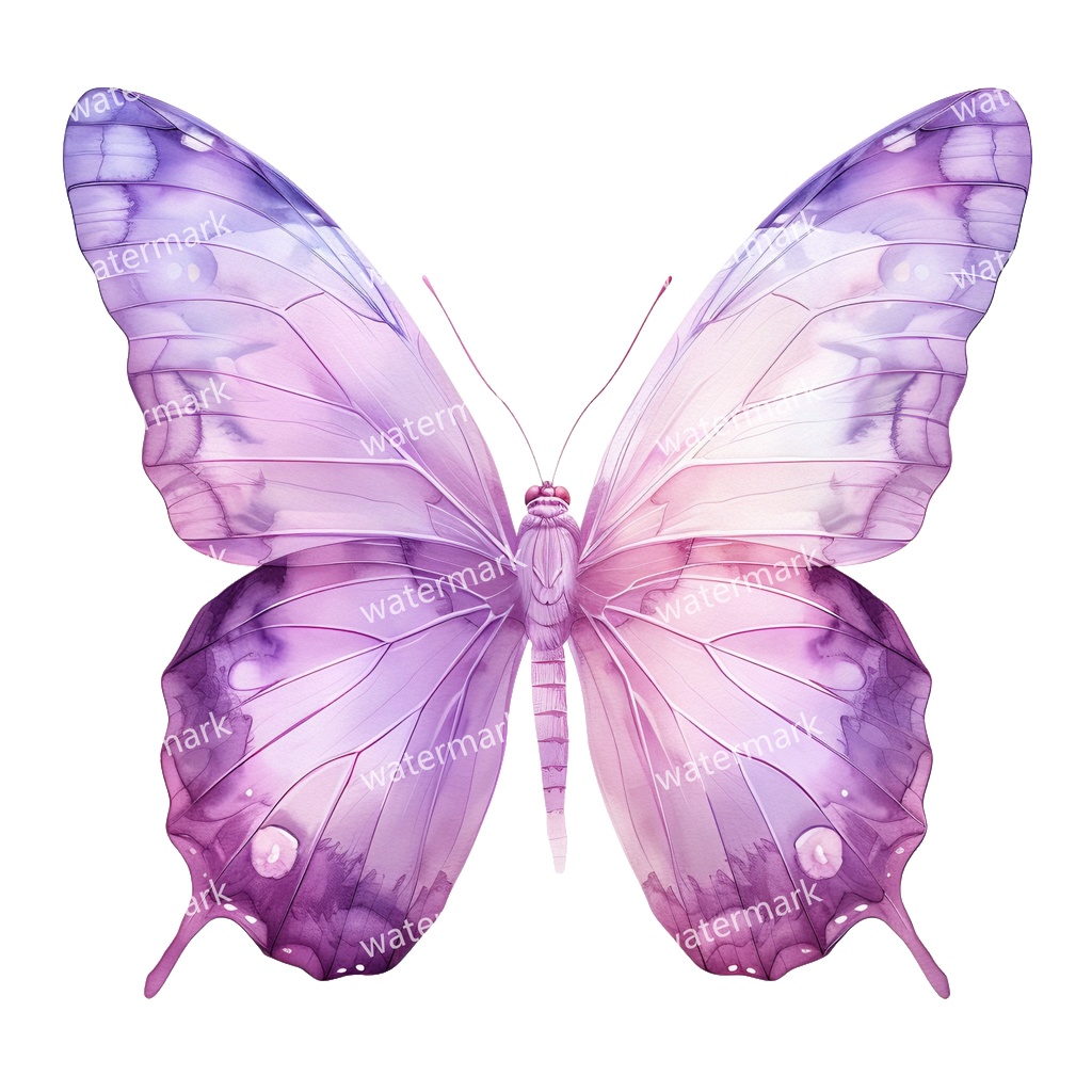 【商用利用可】蝶々(水彩バタフライ)クリップアート20点セット|高解像度・透過PNG|ナチュラル・幻想的素材|コラージュ・ジャンクジャーナル素材|即ダウンロード