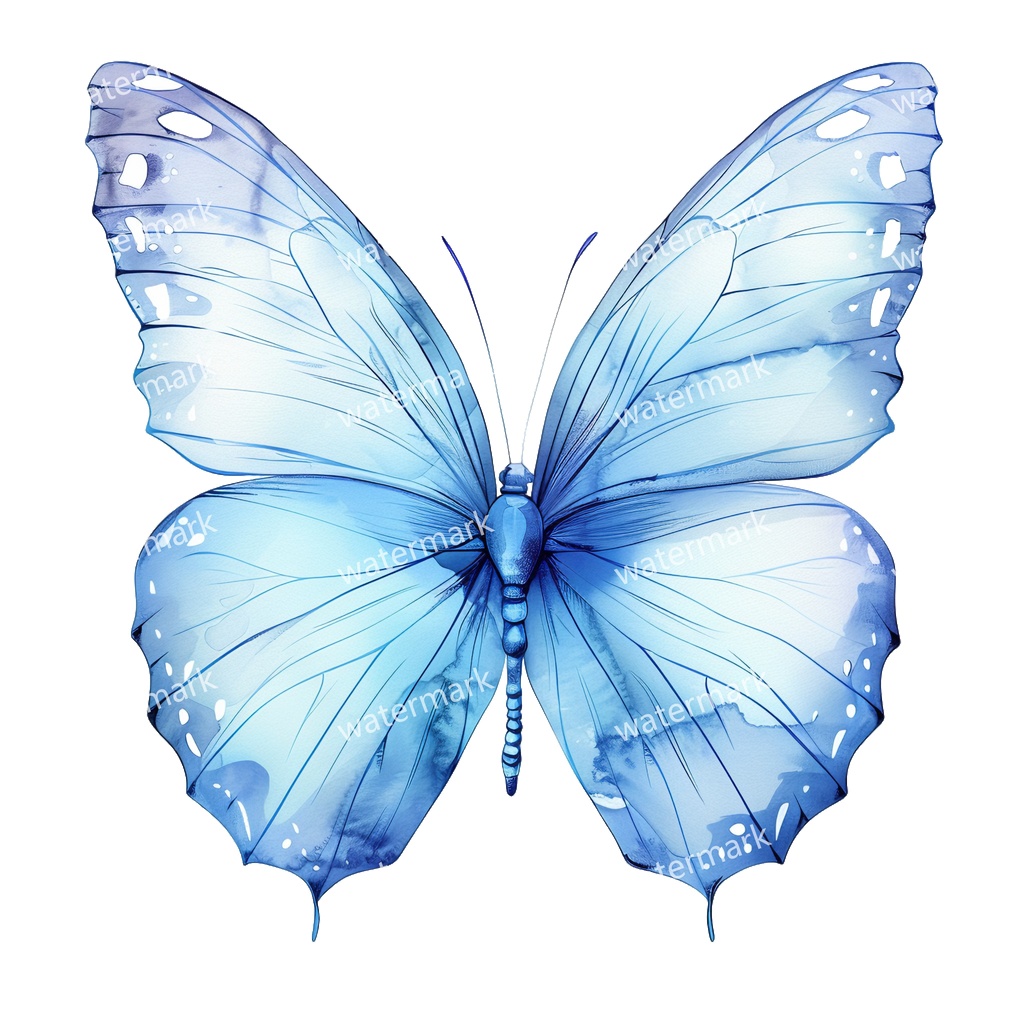 【商用利用可】蝶々(水彩バタフライ)クリップアート20点セット|高解像度・透過PNG|ナチュラル・幻想的素材|コラージュ・ジャンクジャーナル素材|即ダウンロード