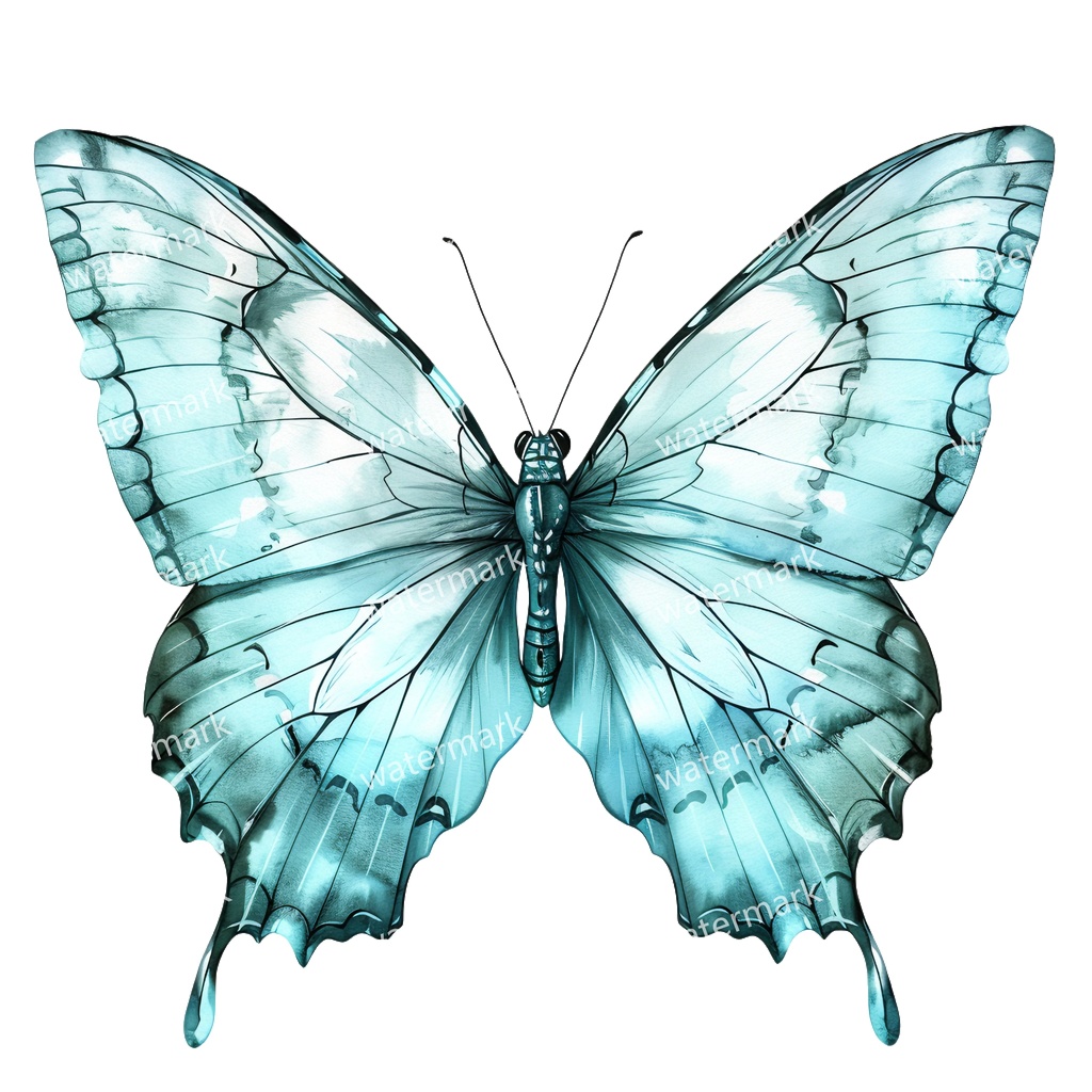 【商用利用可】蝶々(水彩バタフライ)クリップアート20点セット|高解像度・透過PNG|ナチュラル・幻想的素材|コラージュ・ジャンクジャーナル素材|即ダウンロード