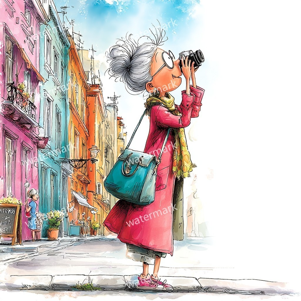 【商用利用可】上品なシニア女性(水彩エレガントレディ)クリップアート17点セット|高解像度JPG|人物・ファッション・コラージュ・ジャンクジャーナル素材|即ダウンロード