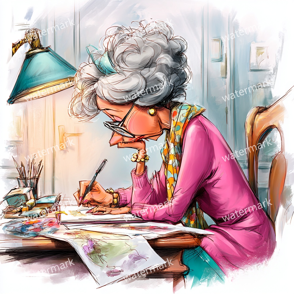 【商用利用可】上品なシニア女性(水彩エレガントレディ)クリップアート17点セット|高解像度JPG|人物・ファッション・コラージュ・ジャンクジャーナル素材|即ダウンロード