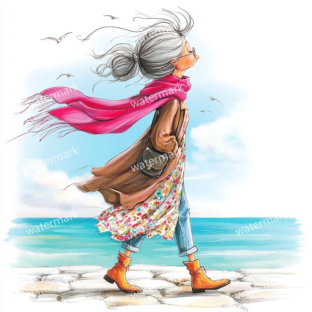 【商用利用可】上品なシニア女性(水彩エレガントレディ)クリップアート17点セット|高解像度JPG|人物・ファッション・コラージュ・ジャンクジャーナル素材|即ダウンロード