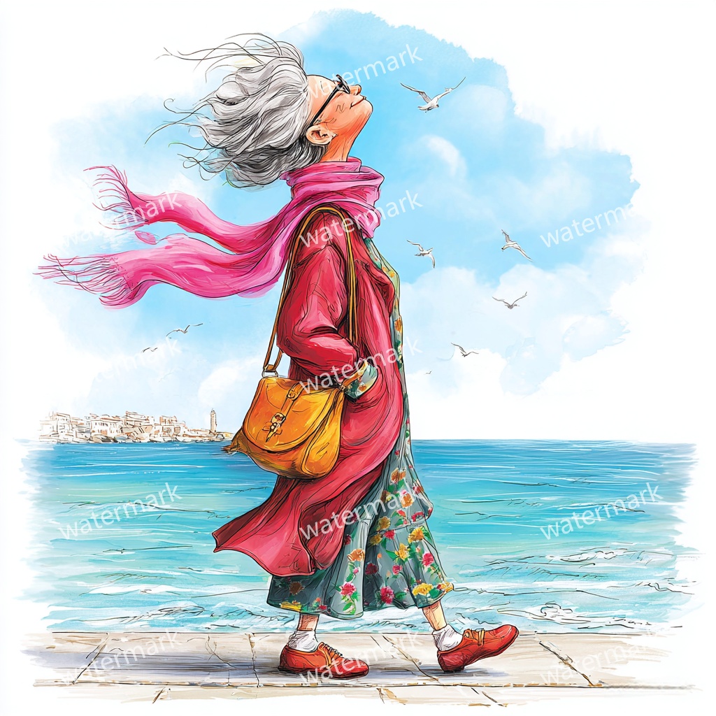 【商用利用可】上品なシニア女性(水彩エレガントレディ)クリップアート17点セット|高解像度JPG|人物・ファッション・コラージュ・ジャンクジャーナル素材|即ダウンロード