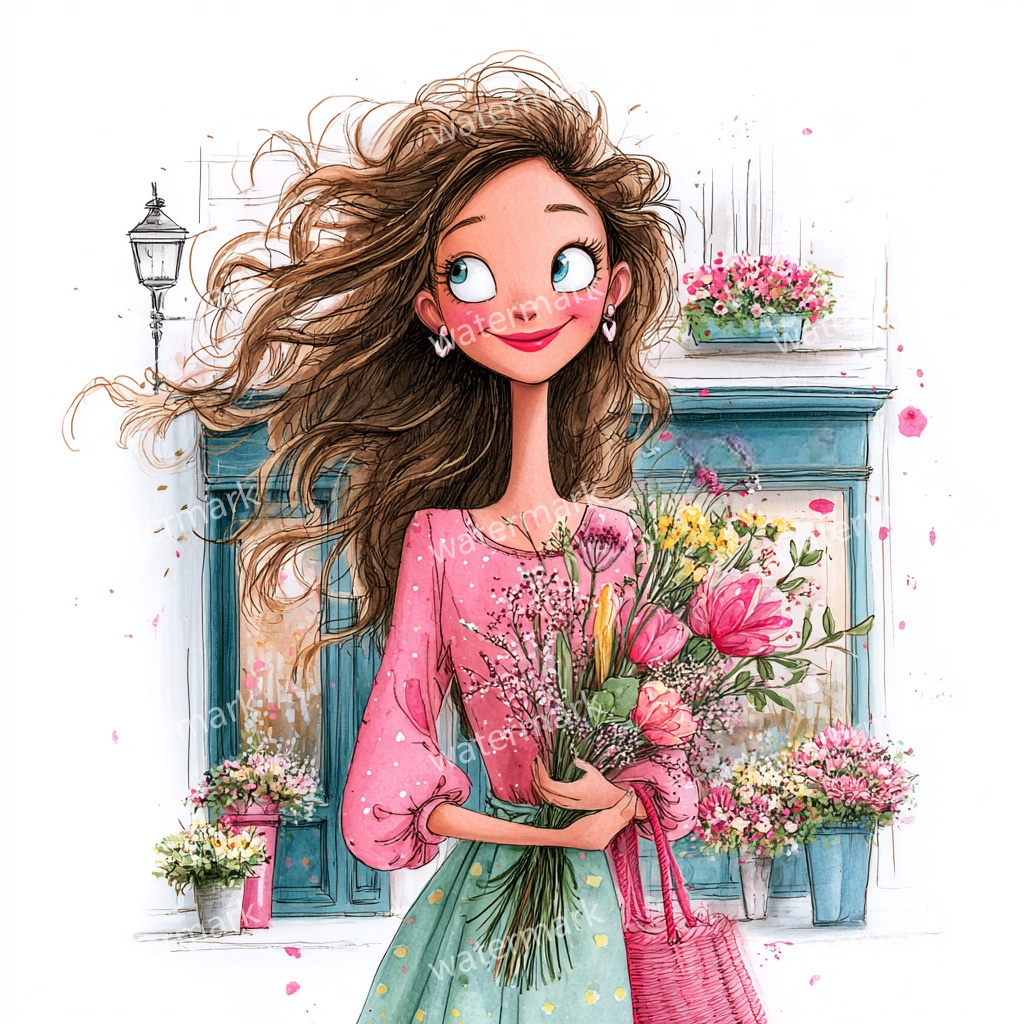 15 Spring Fashion Girl Clipart