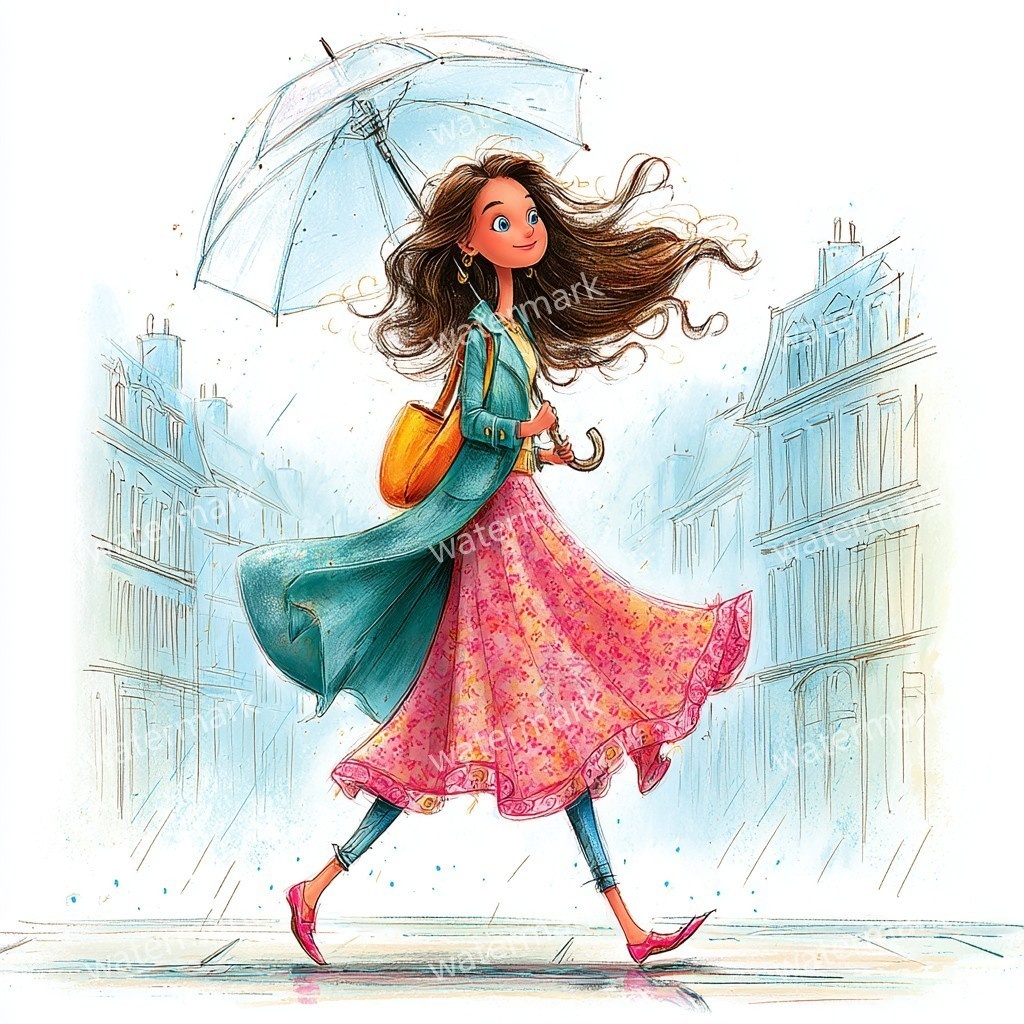 15 Spring Fashion Girl Clipart