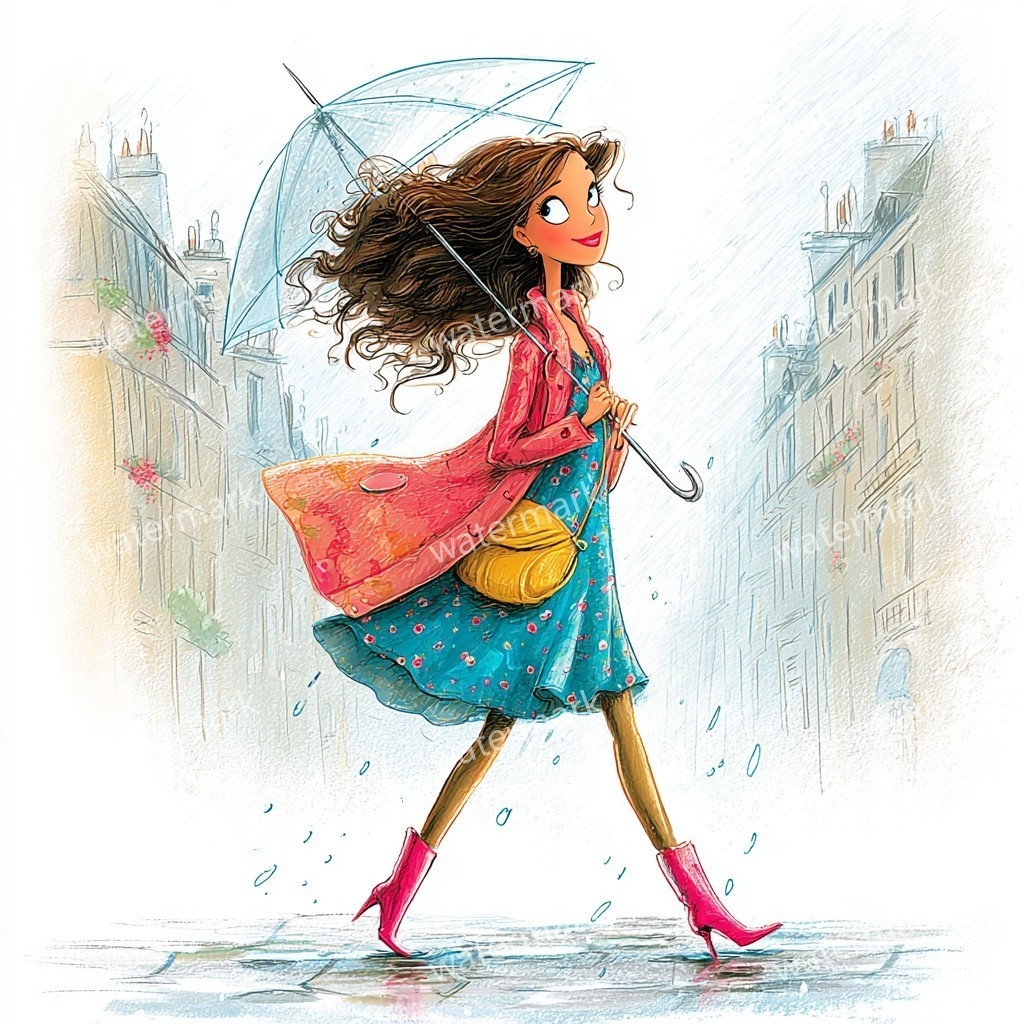 15 Spring Fashion Girl Clipart