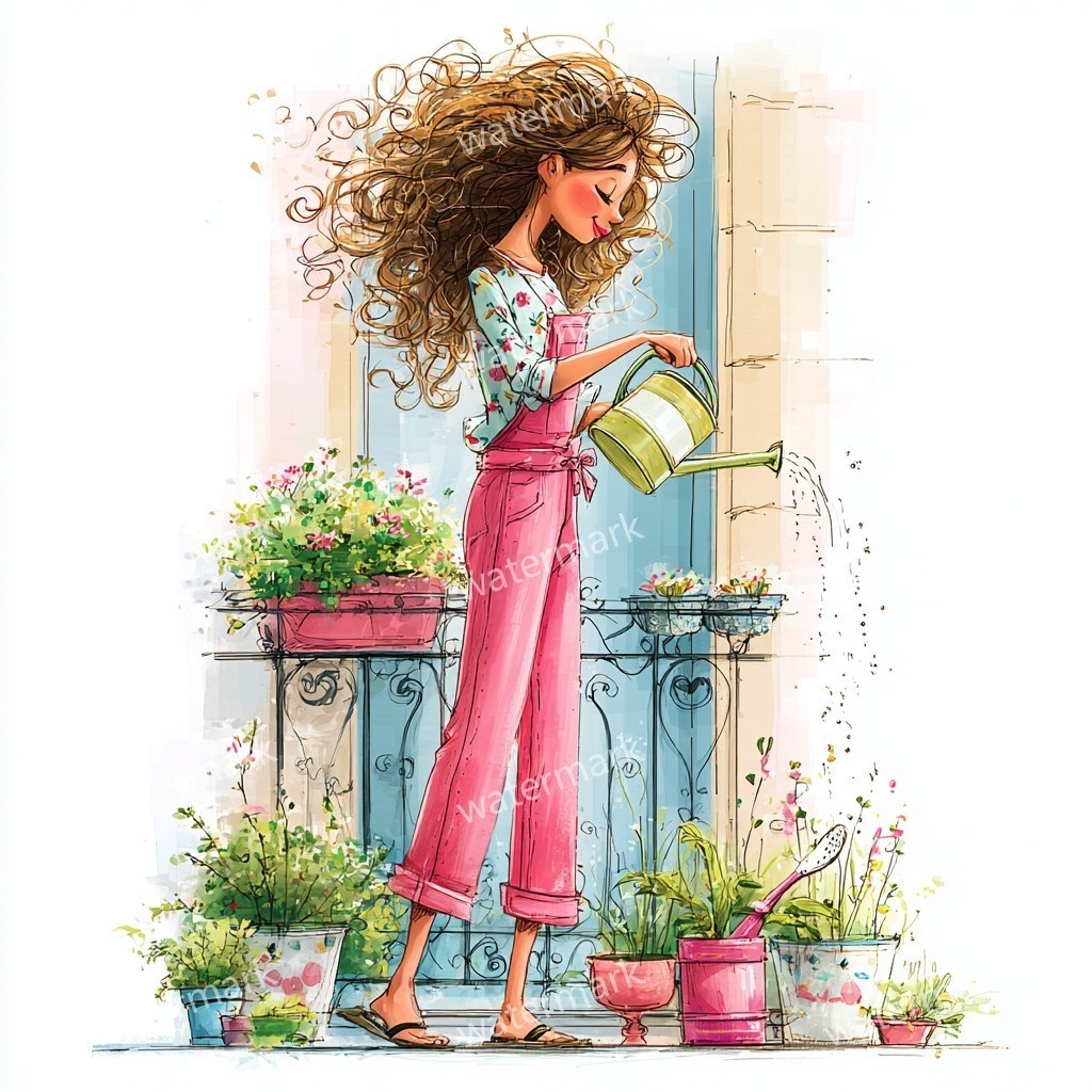 15 Spring Fashion Girl Clipart