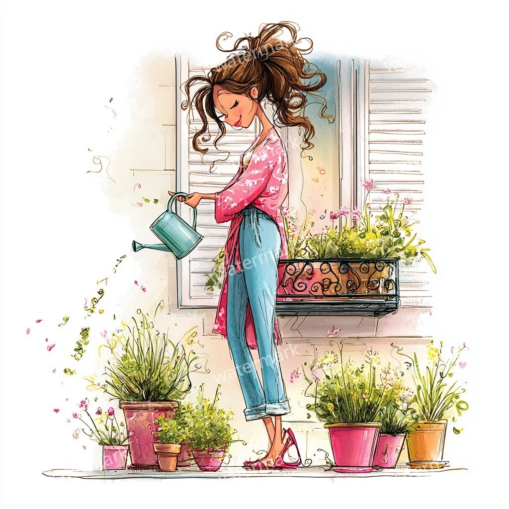 15 Spring Fashion Girl Clipart