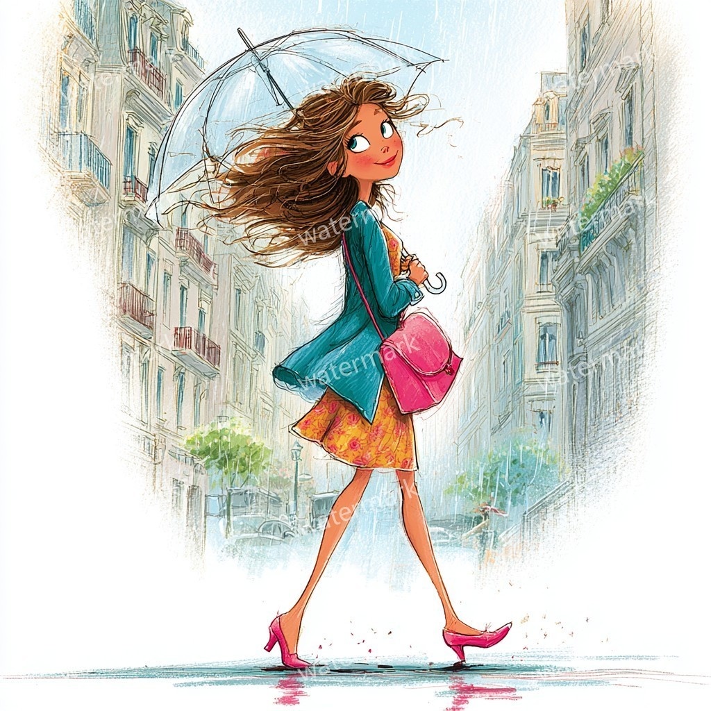 15 Spring Fashion Girl Clipart