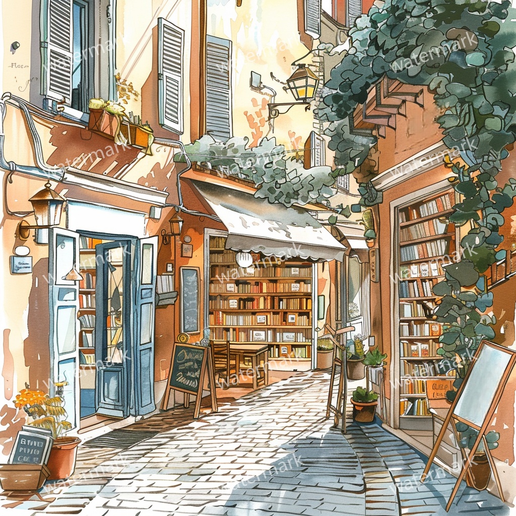 【商用利用可】イタリアの街並み(水彩ヨーロッパストリート)クリップアート20点セット|高解像度JPG|風景・建築・旅行系素材|コラージュ・ジャンクジャーナル素材|即ダウンロード