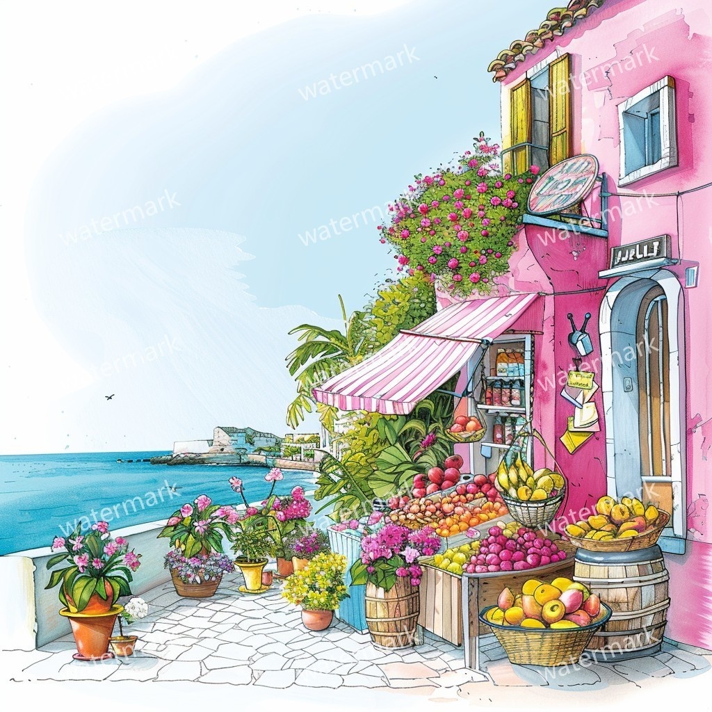 20 Island House Clipart, High Quality JPGs, Printable Clipart, Instant Download, Printable Watercolor, Paper Craft, Junk Journals