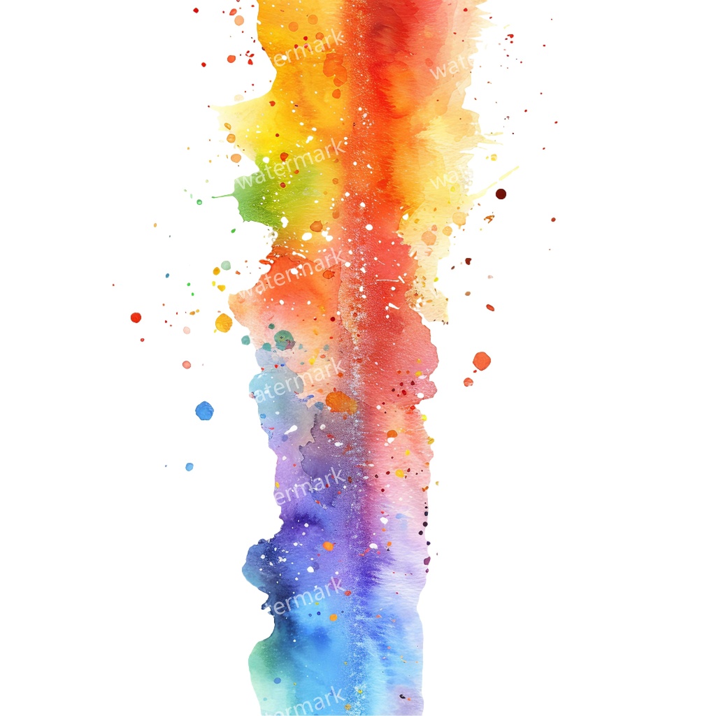 【商用利用可】レインボースプラッシュ(水彩カラフルペイント)クリップアート20点セット|高解像度・透過PNG|虹・インク・抽象素材|コラージュ・ジャンクジャーナル素材|即ダウンロード