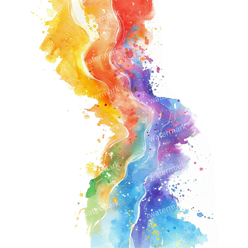 【商用利用可】レインボースプラッシュ(水彩カラフルペイント)クリップアート20点セット|高解像度・透過PNG|虹・インク・抽象素材|コラージュ・ジャンクジャーナル素材|即ダウンロード