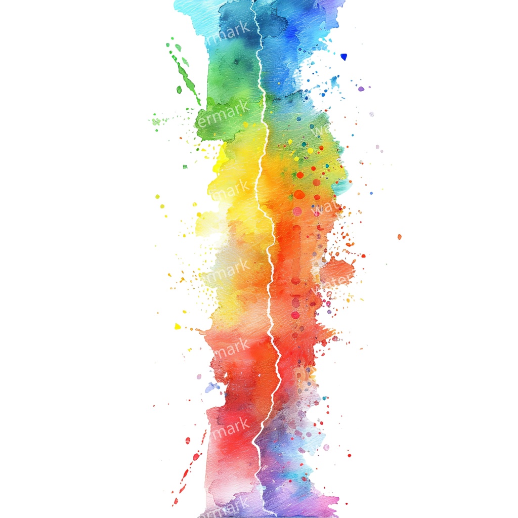 【商用利用可】レインボースプラッシュ(水彩カラフルペイント)クリップアート20点セット|高解像度・透過PNG|虹・インク・抽象素材|コラージュ・ジャンクジャーナル素材|即ダウンロード