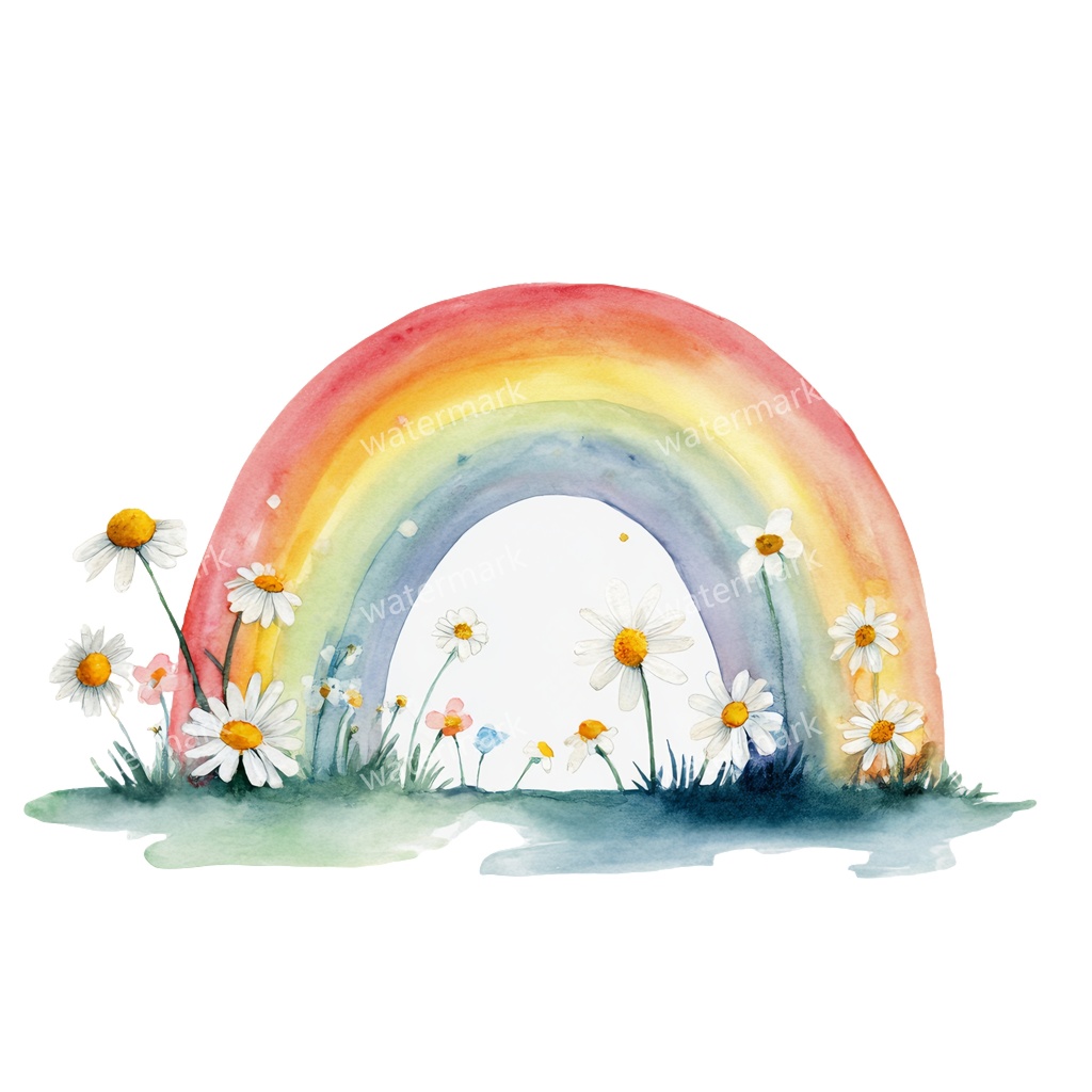 【商用利用可】虹(水彩レインボー)クリップアート20点セット|高解像度・透過PNG|カラフル・ゆめかわ素材|コラージュ・ジャンクジャーナル素材|即ダウンロード