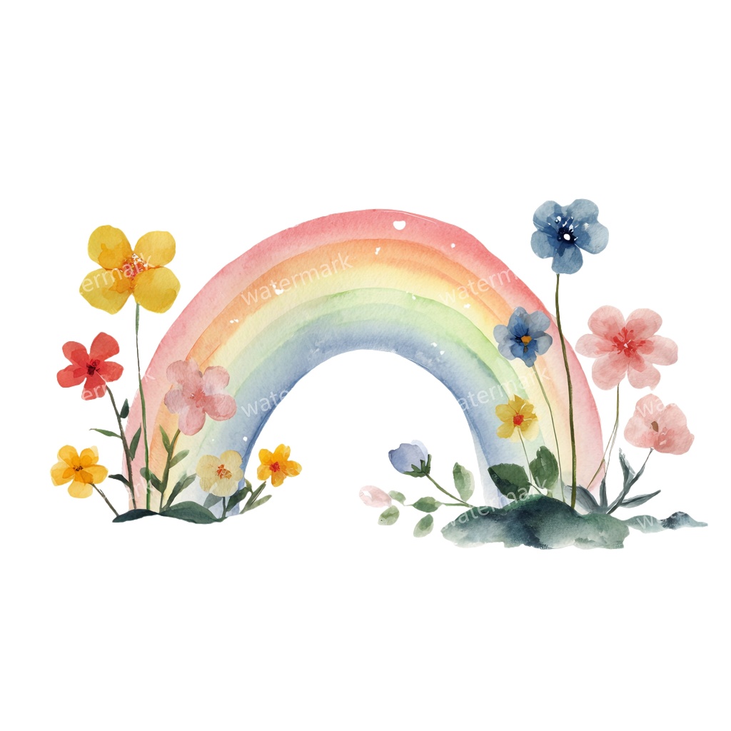 【商用利用可】虹(水彩レインボー)クリップアート20点セット|高解像度・透過PNG|カラフル・ゆめかわ素材|コラージュ・ジャンクジャーナル素材|即ダウンロード