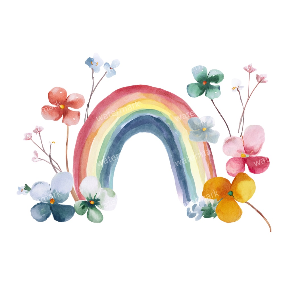 【商用利用可】虹(水彩レインボー)クリップアート20点セット|高解像度・透過PNG|カラフル・ゆめかわ素材|コラージュ・ジャンクジャーナル素材|即ダウンロード