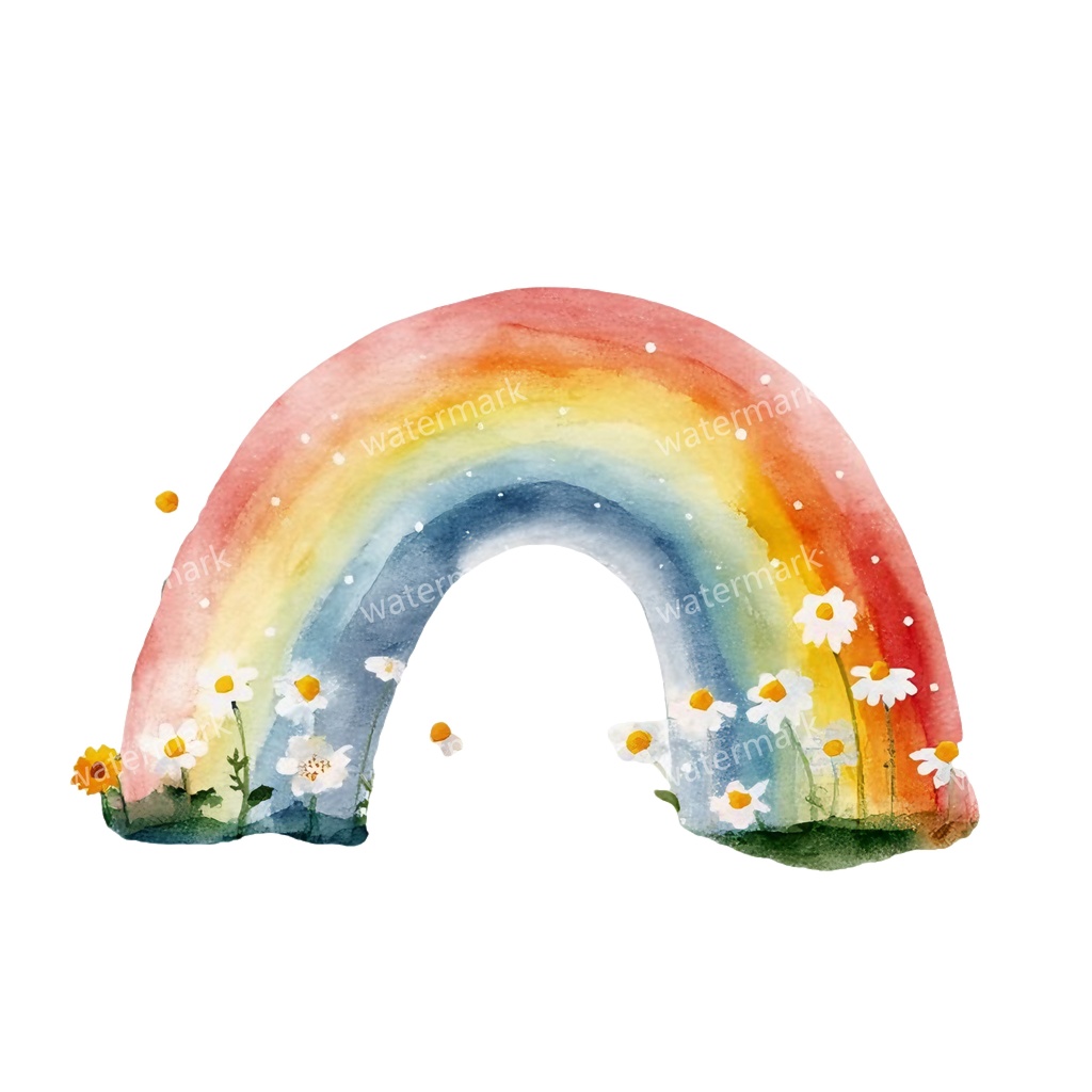 【商用利用可】虹(水彩レインボー)クリップアート20点セット|高解像度・透過PNG|カラフル・ゆめかわ素材|コラージュ・ジャンクジャーナル素材|即ダウンロード