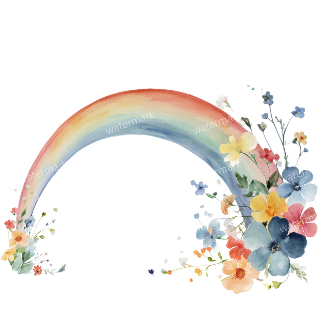 【商用利用可】虹(水彩レインボー)クリップアート20点セット|高解像度・透過PNG|カラフル・ゆめかわ素材|コラージュ・ジャンクジャーナル素材|即ダウンロード