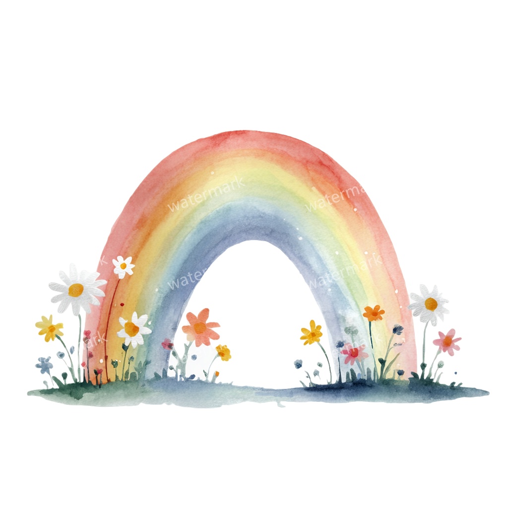 【商用利用可】虹(水彩レインボー)クリップアート20点セット|高解像度・透過PNG|カラフル・ゆめかわ素材|コラージュ・ジャンクジャーナル素材|即ダウンロード