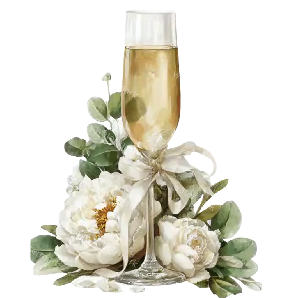 【商用利用可】シャンパングラス(水彩・乾杯グラス)クリップアート20点セット|高解像度・透過PNG|パーティー・ブライダル素材|コラージュ・ジャンクジャーナル素材|即ダウンロード