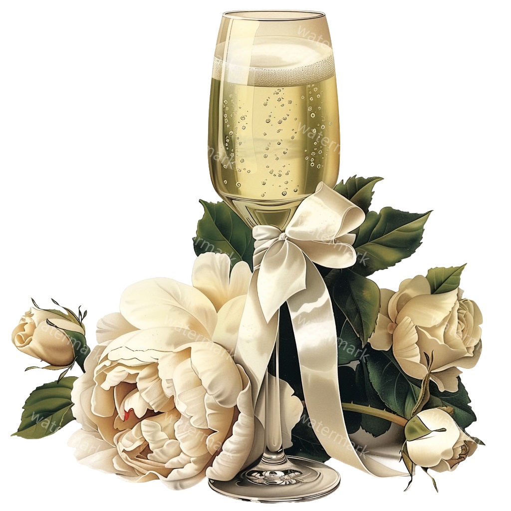 【商用利用可】シャンパングラス(水彩・乾杯グラス)クリップアート20点セット|高解像度・透過PNG|パーティー・ブライダル素材|コラージュ・ジャンクジャーナル素材|即ダウンロード