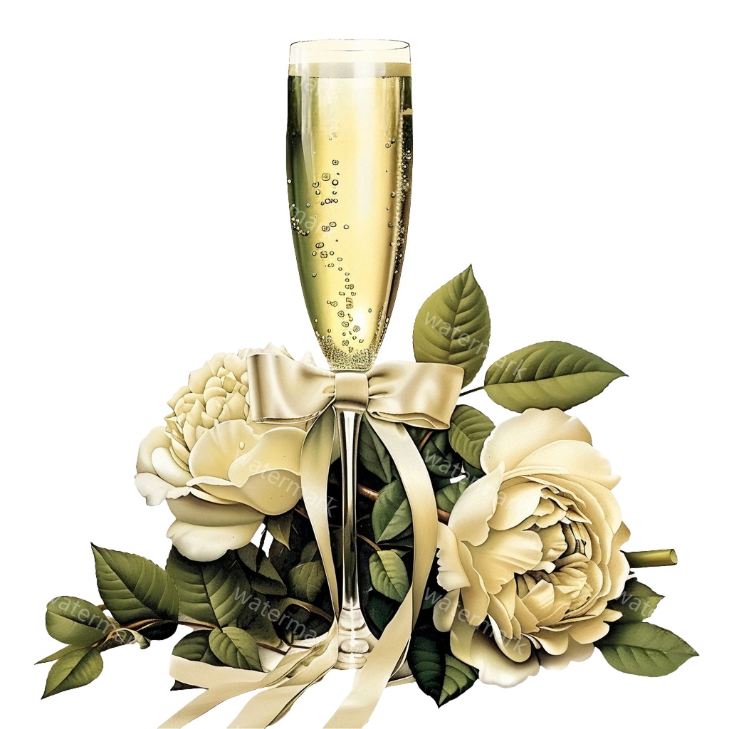 【商用利用可】シャンパングラス(水彩・乾杯グラス)クリップアート20点セット|高解像度・透過PNG|パーティー・ブライダル素材|コラージュ・ジャンクジャーナル素材|即ダウンロード