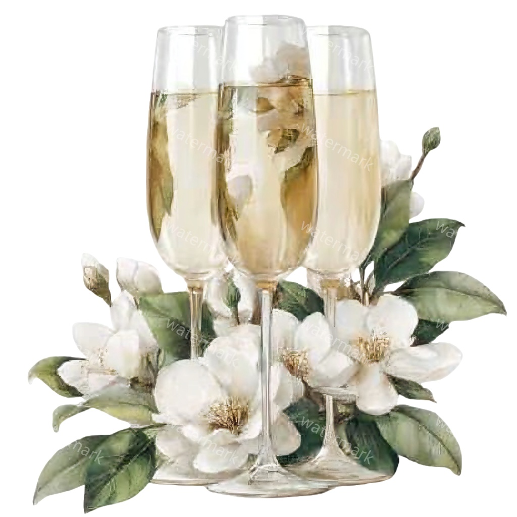 【商用利用可】シャンパングラス(水彩・乾杯グラス)クリップアート20点セット|高解像度・透過PNG|パーティー・ブライダル素材|コラージュ・ジャンクジャーナル素材|即ダウンロード