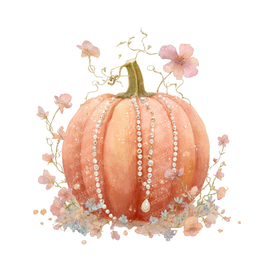 【商用利用可】かぼちゃ水彩クリップアート19点セット|高解像度・透過PNG|秋素材・ハロウィン・ペーパークラフト・ジャンクジャーナル素材