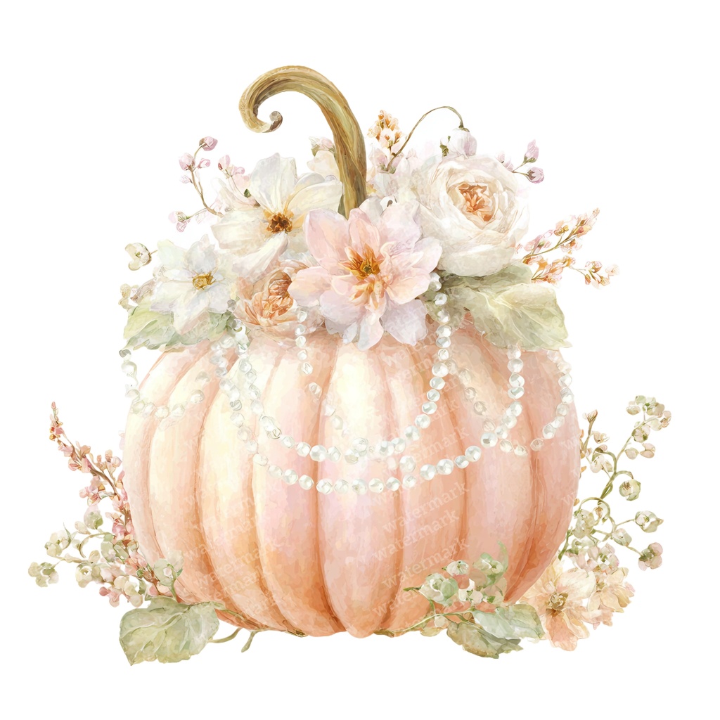 【商用利用可】かぼちゃ水彩クリップアート19点セット|高解像度・透過PNG|秋素材・ハロウィン・ペーパークラフト・ジャンクジャーナル素材