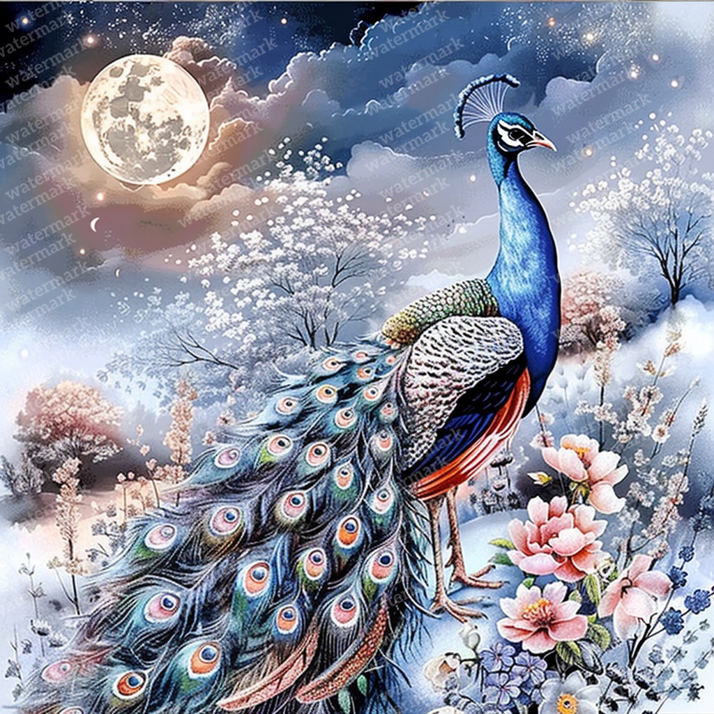 【商用利用可】春の夜の水彩クリップアート20点セット｜高解像度JPG｜デジタルダウンロード｜幻想的・ペーパークラフト・ジャンクジャーナル素材