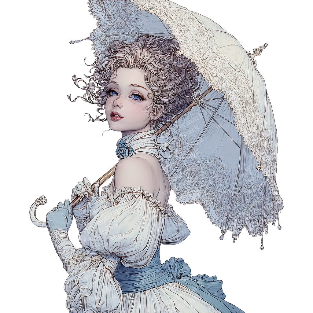 【商用利用可】ヴィクトリアンレディの水彩クリップアート10点セット|高解像度・透過PNG|アンティーク・クラシカル素材|ペーパークラフト・ジャンクジャーナル素材