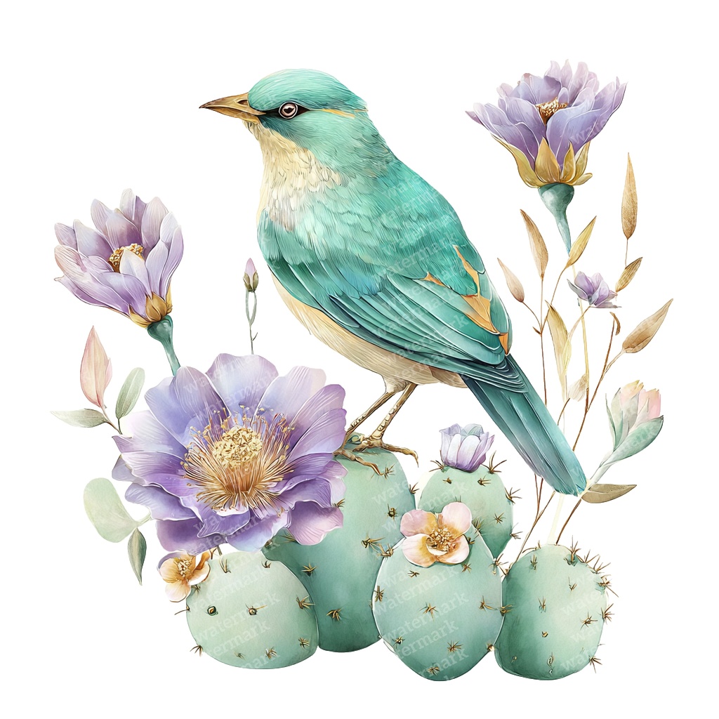【商用利用可】カラフルな鳥の水彩クリップアート18点セット|高解像度・透過PNG|バード・ナチュラル素材|ペーパークラフト・ジャンクジャーナル素材