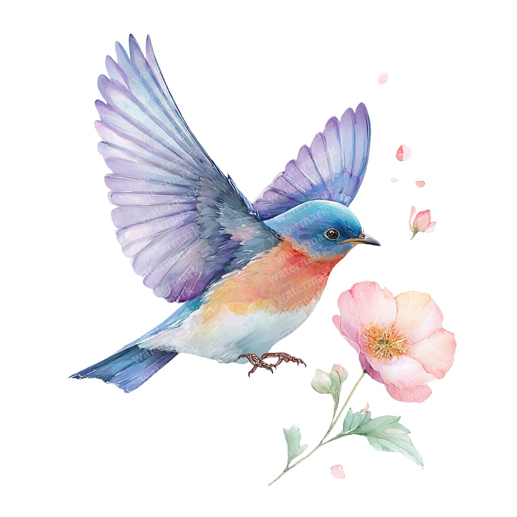 【商用利用可】カラフルな鳥の水彩クリップアート18点セット|高解像度・透過PNG|バード・ナチュラル素材|ペーパークラフト・ジャンクジャーナル素材