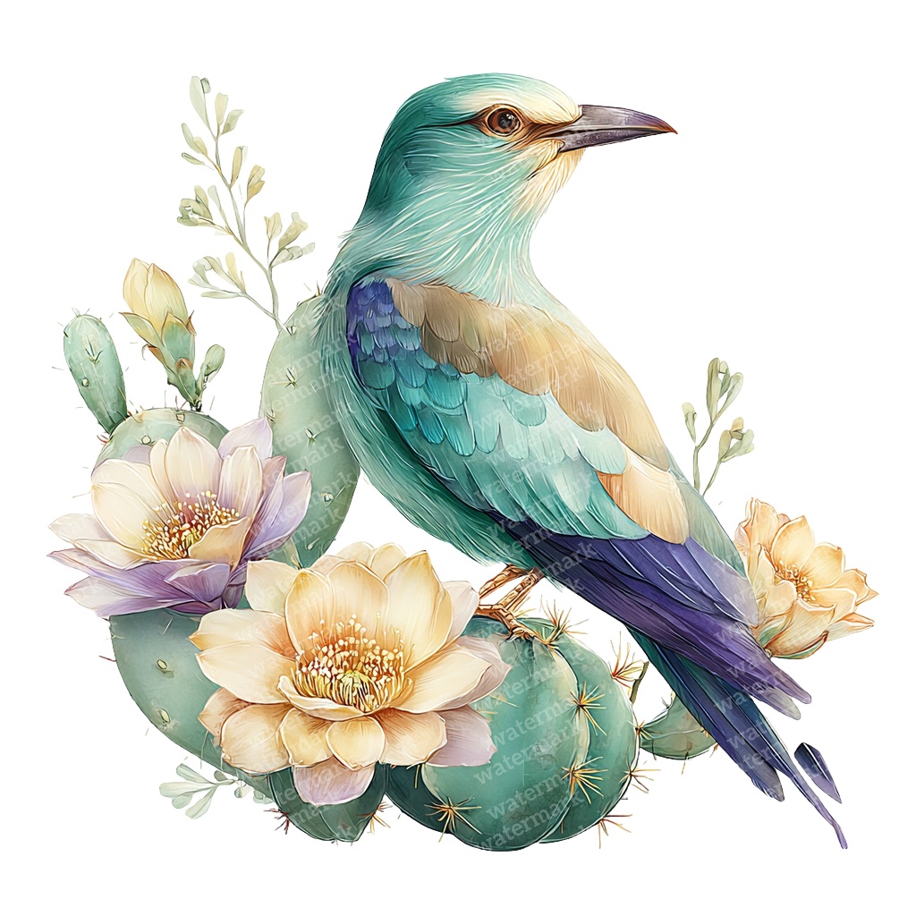 【商用利用可】カラフルな鳥の水彩クリップアート18点セット|高解像度・透過PNG|バード・ナチュラル素材|ペーパークラフト・ジャンクジャーナル素材