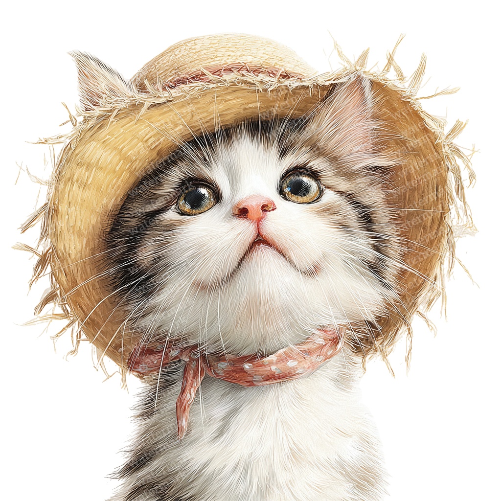 【商用利用可】かわいい子猫の水彩クリップアート20点セット|高解像度・透過PNG|猫素材・アニマルイラスト|ペーパークラフト・ジャンクジャーナル素材